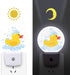 Chrobak Round LED Night Light,Cartoon Yellow Rubber Duck LED Night Light Plug into Wall with Dusk to Dawn Light Sensor