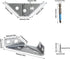 Ferixan 15 Pack Trapezoid L Shelf Bracket Brace - Corner Connector: Angle Brackets Stainless Steel Support Joint