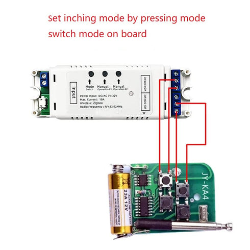 2 Channel 5V 12V ZigBee Smart Relay Switch, Adjustable Self Lock and Momentary Interlock Mode.