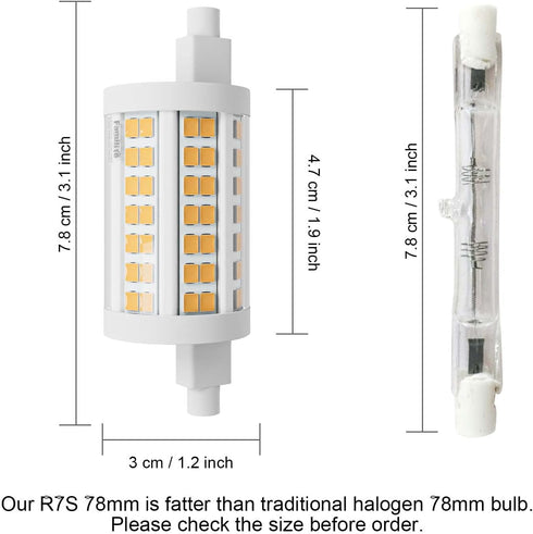 R7S LED Bulb 78MM, 15W Dimmable J78 Flood Light, 150W Halogen T3 Replacement for Torchiere Wall Sconce Work Light Banker Light, Natural White 4000K, Pack of 2 by Familite