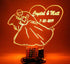 16 Wedding Couple Heart Love Night Light Up Lamp LED Stand Engraved Table Lamp Custom Engraved Room Decor Featuring
