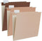 Y YOMA 6 Pack Gradient Hanging File Folders, Decorative Letter Size Folder Organizer with Adjustable Tabs, Coco Mocha