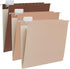 Y YOMA 6 Pack Gradient Hanging File Folders, Decorative Letter Size Folder Organizer with Adjustable Tabs, Coco Mocha