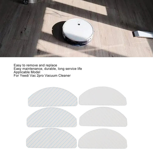 Yeedi Vac 2 Pro Station Accessories Kit - Includes 3 Mopping Pads & 3 Washable Mop Pads for Yeedi Vac 2 Pro