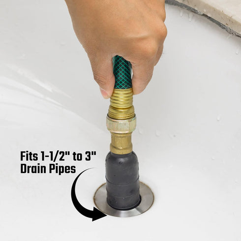 DURATECH Medium Drain Bladder, Fits 1-1/2" to 3" Drain Pipes, Unclogs Stubborn Blockages in Sinks, Bathtubs, and Showers