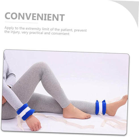 COLLBATH 12pcs Adjustable Medical Wrist Straps for Hospital Patients Extraction Ties for Elderly Care and Prevents