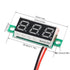 Voltage Tester, Mini Digital Voltmeter Gauge Tester 0.28" 2 Wire DC 4.5V-30V with Blue/Yellow/Red/Green LED Display
