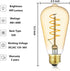 12V LED Edison Bulbs 40W Equivalent, Low Voltage 4W Vintage Style Spiral LED Filament Light Bulbs, E26 Medium Base, Warm White 2700K, Antique ST64 Amber Glass Bulb for RV, 3 Pack by SHUWDKAR