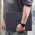 VANRA PU Leather Expanding File Folder, Document Holder for A4 Letter Size Paper with Invisible Magnetic Closure (Black)