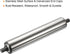 PATIKIL Conveyor Roller 1.5" Diameter 8" Length - Stainless Steel Gravity Transmission Replacement Part, Galvanized End