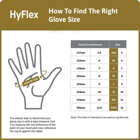 HyFlex 11-600 Multi-Purpose Light Duty Industrial Gloves, Palm Coating for Metal Fabrication, Size 9, Black