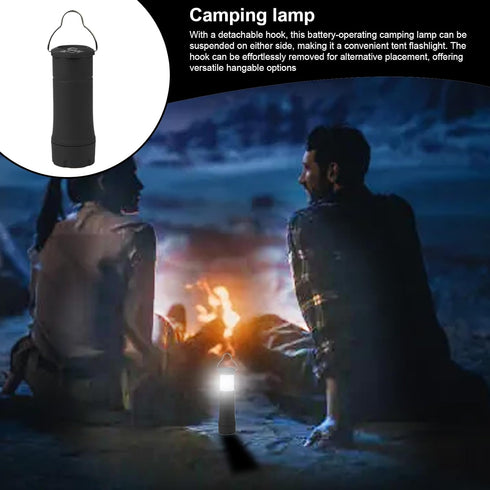 Generic 2-in-1 Camping Lamps Battery Operated Work Lantern, Flashlight | Portable Tent Light, Detachable Hook LED