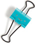 U Brands Happy Face Binder Clips - Bright Colors with Black Prongs - 32mm, 48 Count