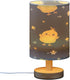 ALAZA Cute Cartoon Chicken Bedside Table Lamp with USB Port for Bedroom Nightstand Lamps Night Light Linen Fabric Shade