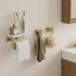 304 BWE Brushed Gold Toilet Paper Holder with Marble Shelf, Toilet Paper Roll Holder Wall Mounted, Toilet Paper Roll