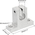 uxcell 4pcs SK10 Aluminum Linear Rod Rail Shaft Support for 10mm Diameter Shaft, Linear Motion Rail Guides Mounting Bracket for CNC Machine, 3D Printer, Automation Equipment, Silver Tone