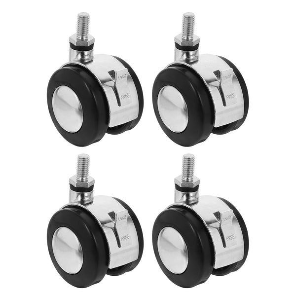 Beaupretty 4pcs 2-inch Office Chair Stem Casters with Brake General Replacement Wheels