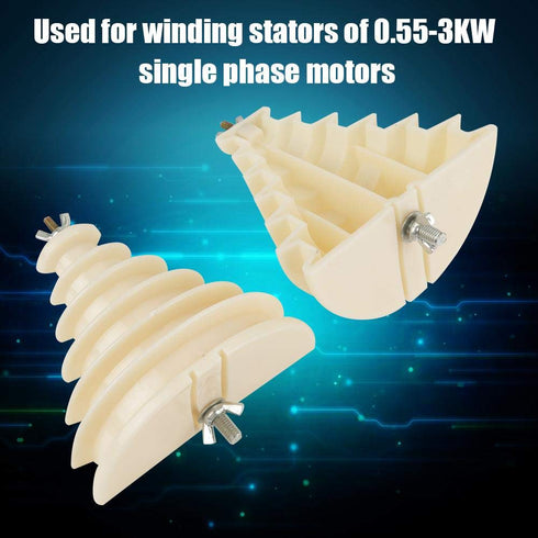 Electrical Machine Plastic Single Phase Coil Wire Winding Head Holder - 6 Layer Beige