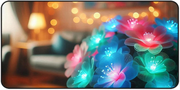 GENERIC Color-Changing Fiber Optic Bouquet Desk Mat - Vibrant Colors with Rubber Base