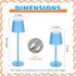 1 Pack 3 Dimmable Counter Pickmesh Scalloped Edge Cordless Table Lamp Color LED Rechargeable Battery Desk Light Modern