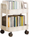 Generic Plastic Rolling Cart 2 Layers White with Hook Stable Mobile Utility Cart