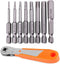 Impact Driver Allen Bits Set, Long Hex Head Bit for Power Drill, 1/4” Quick Change for Furniture Assembly