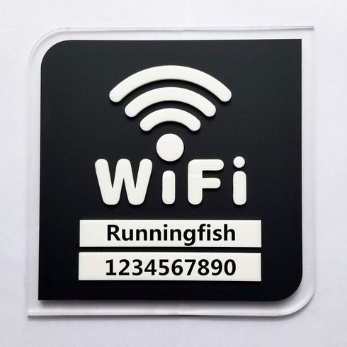 Modern American Style Bright Color Printing WIFI Password Sign/WIFI Sign Stickers (New Upgraded)