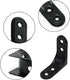 OYWOBET 8pcs 2 Inch 90 Black Heavy Duty L Brackets, Wall Mount L Corner Brackets Degree Shelf Support, Small Right