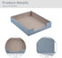 Leather Letter Tray, Stackable File Document Tray, Desk Organizer for A4 Paper, Grey Desktop Storage