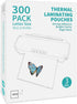 Binditek 300 Pack 3 Mil Thermal Laminating Pouches, 9x11.5 Inches Ultra Clear Sheets for Letter Size, Round Corner,