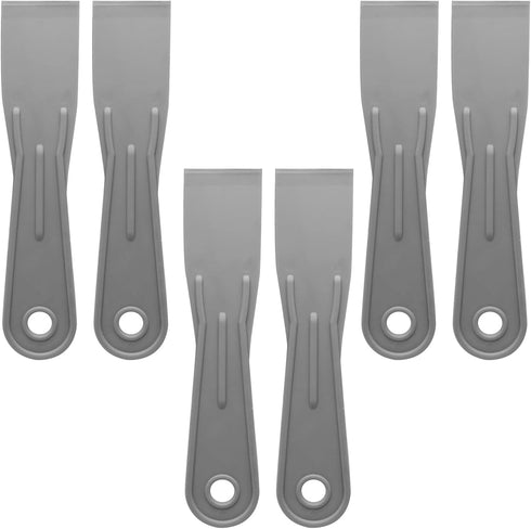 suiwotin 6pcs Set 1.5 Inch Spackling, Flexible Plastic Putty Knife - Wide Scraper for Wall Repair, Drywall Taping