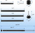 Povtulu 17-50 inches Sliding Door Security Bar, Window Security Bar with Rubber Tips, Sliding Door Lock Bars for Window