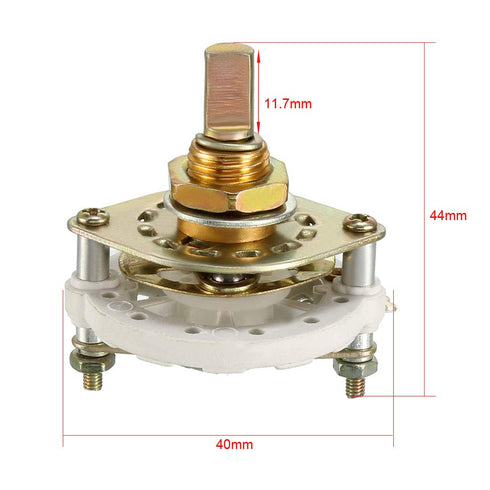 uxcell 1P4T 1 Pole 4 Position 1 Deck Band Channel Rotary Switch Selector with Knob