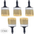 5 Pieces 4 Inch Paint Brushes, Flat Painting Tool with Treated Plastic Handle for DIY Home Furniture Paint