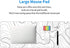 White Mouse Pad - Extended Gaming Mouse Pad for Desk 31.5 x 11.8 Inch, Black and White Topographic Design