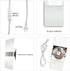 10W 6000K 6FT/180cm (1 Pack) KICAAO Wall Sconces, Modern Wall Sconce Plug in Cool White Acrylic Wall Lights with Plug