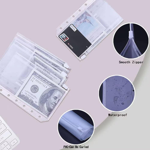 eleger A7 Set Budget Binder - Mini Money Organizer for Cash Saving, Cash Stuffing Envelope System, Planner Binders