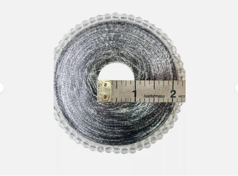 Generic 4 0.4 1" 7 x Wall Sconce Painted BOBECHE with Beaded Edge, Hole and Silver Connector Pin, Black