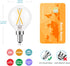 E12 LED Light Bulbs 25-Watt Equivalent, Dimmable, Warm White 2700K, 2W Vintage Clear G15/G50 - 8 Pack