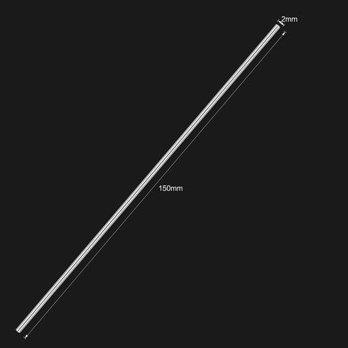 10 Pieces 304 Stainless Steel Model Straight Metal Rods, 2mm x 150mm, Lathe Bar Stock for Toy Car Helicopter
