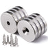 LOVIMAG Neodymium Disc Magnets - 1.26 inch x 0.2 inch, Strong Permanent Rare Earth Magnets with Screws, Pack of 8