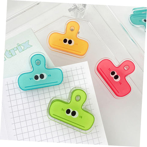 BESTOYARD Small Eye Clip, 8pcs, Cute Binder Folder Decorative Binder Food Sealing Clips, Creative Binder Clips