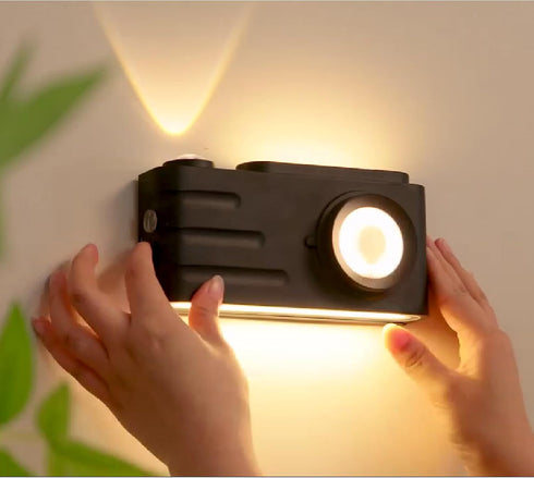 4000mAh Cameras Human Sensor Wall Light - Magnetic Stair Lights, Rechargeable Wall Sconces with Battery, LED Wall Lamp