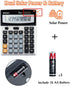 M&G Desk Calculator, 12 Digit Extra Large LCD Display, Dual Solar Power and Battery for Office Home School