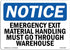 Emergency Exit OSHA Notice Sign | Aluminum Material Handling Sign | Protect Your Business & Work Site | Made in USA