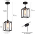 AOJUNSANSAN Black Pendant Lights for Kitchen Island Industrial Lantern Pendant Light Fixtures with Clear Glass Shade