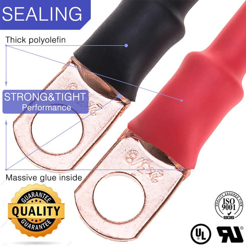 8 FT Diameter 1/2 Inch 3:1 Heat Shrink Tubing, Dual Wall Adhesive Lined Marine Grade Electrical Cable Heat-Shrink