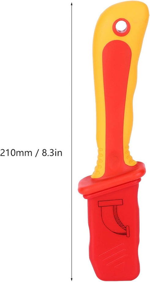 WALFRONT 1000V Insulation Dismantling Knife, Electrician Fast Strip Cable Stripper Cutter, IEC60900 210mm