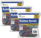 Upgrade Office Supply UPG22754A Rubber Bands, Size #54 Assorted Sizes in Red, Blue, and Green, 12 Ounce Bag