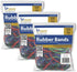 Upgrade Office Supply UPG22754A Rubber Bands, Size #54 Assorted Sizes in Red, Blue, and Green, 12 Ounce Bag
